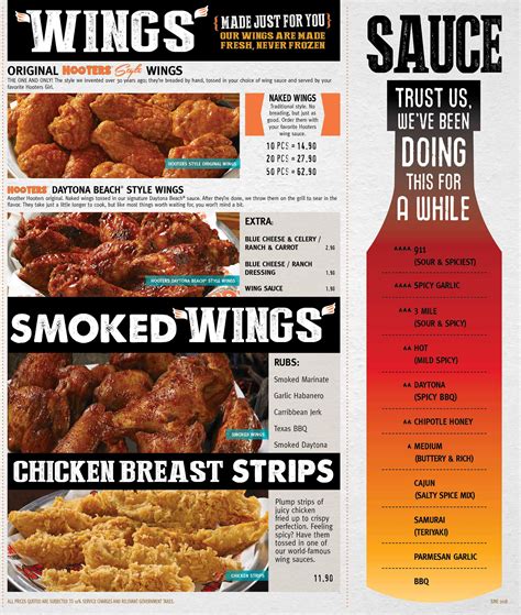 hooters restaurants menu|hooters wings menu with prices.